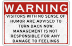 Metal Warning Sign, Not Responsible For Feelings, Sense Of Humor, Do Not Dumb, Funny Sarcastic Sign, Metal Garage Sign, Shop Sign, Dad Gift — photo 3