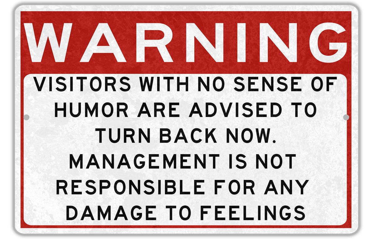 Metal Warning Sign, Not Responsible For Feelings, Sense Of Humor, Do Not Dumb, Funny Sarcastic Sign, Metal Garage Sign, Shop Sign, Dad Gift — photo 3