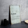 Kansas State Definition - Metal Sign -  State Decor - Kansas State Pride — photo 1