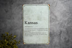 Kansas State Definition - Metal Sign -  State Decor - Kansas State Pride — photo 2