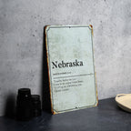 Nebraska State Definition - Metal Sign -  State Decor - Nebraska State Pride — photo 2