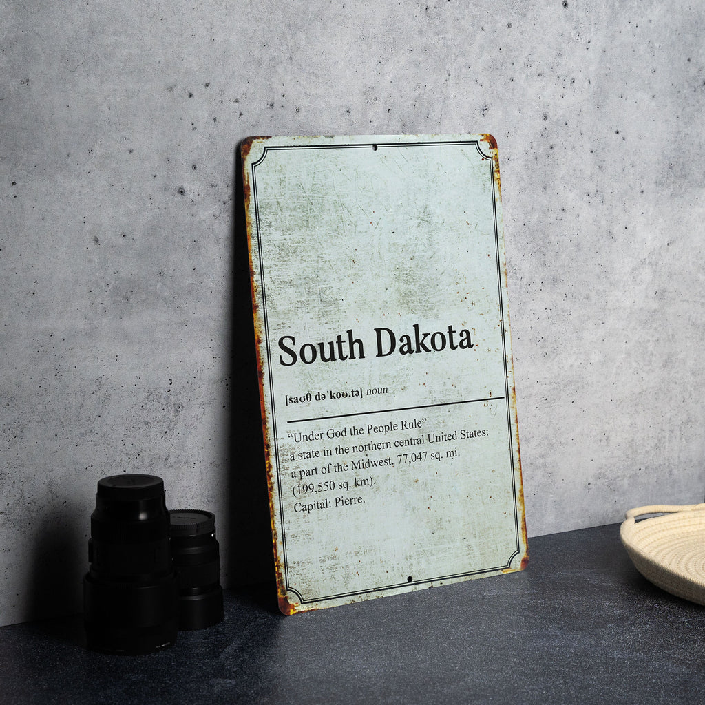 South Dakota State Definition - Metal Sign -  State Decor - South Dakota State Pride — photo 3