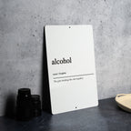 Alcohol Funny Definition Metal Sign - Humorous Bar Decor, Quirky Drink Humor, Unique Wall Art, Home Bar Accessory — photo 3