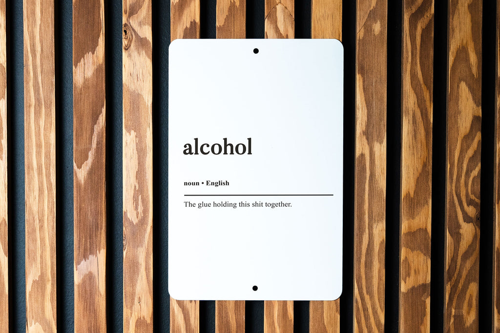 Alcohol Funny Definition Metal Sign - Humorous Bar Decor, Quirky Drink Humor, Unique Wall Art, Home Bar Accessory — photo 4