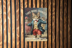 Take More Chances... Dance More Dances Metal Sign - Cute Dancing Cat, Inspirational Decor, Funny Wall Art — photo 2