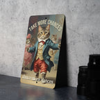 Take More Chances... Dance More Dances Metal Sign - Cute Dancing Cat, Inspirational Decor, Funny Wall Art — photo 4