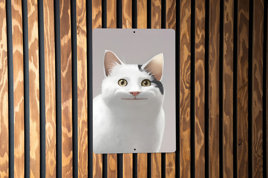 Polite Cat Meme Metal Sign - Courteous Cat Decor, Gentleman Cat Wall Art, Meme Humor, Respectful Feline Sign, Funny Home Decor — photo 2