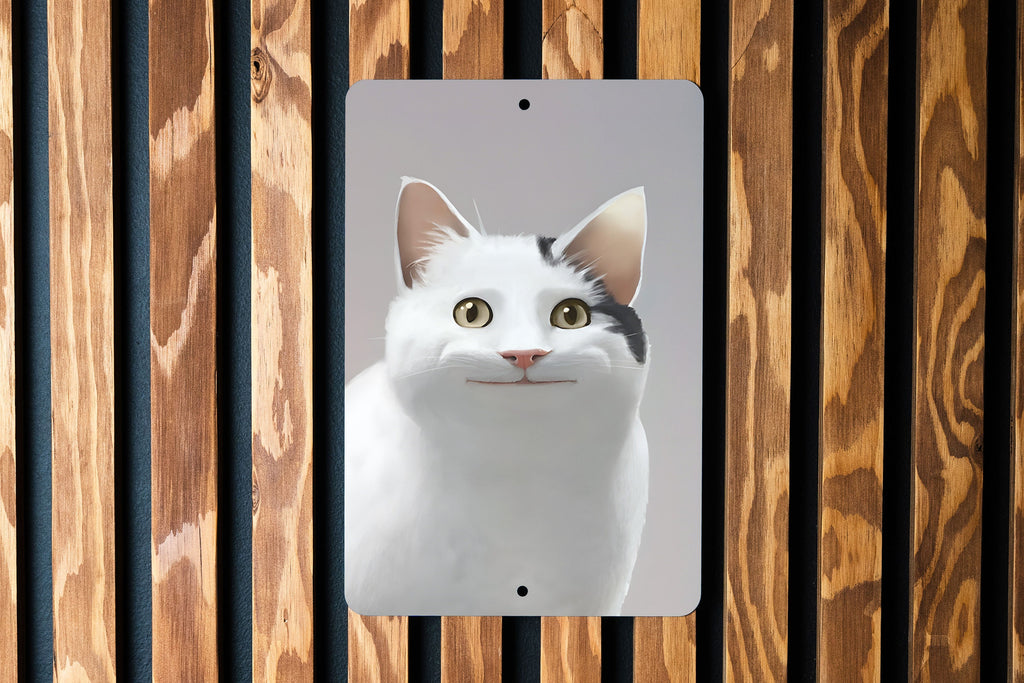 Polite Cat Meme Metal Sign - Courteous Cat Decor, Gentleman Cat Wall Art, Meme Humor, Respectful Feline Sign, Funny Home Decor — photo 4