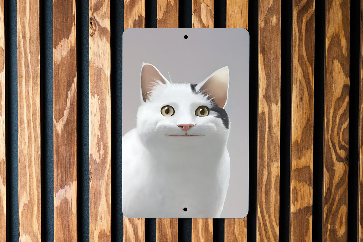 Polite Cat Meme Metal Sign - Courteous Cat Decor, Gentleman Cat Wall Art, Meme Humor, Respectful Feline Sign, Funny Home Decor — photo 4