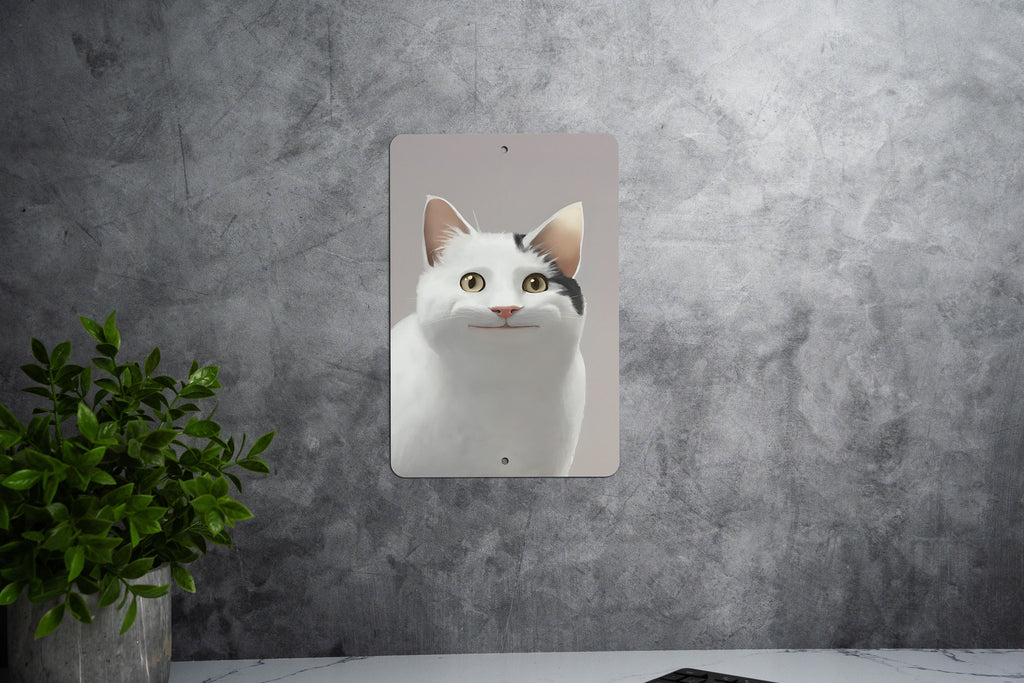 Polite Cat Meme Metal Sign - Courteous Cat Decor, Gentleman Cat Wall Art, Meme Humor, Respectful Feline Sign, Funny Home Decor — photo 5