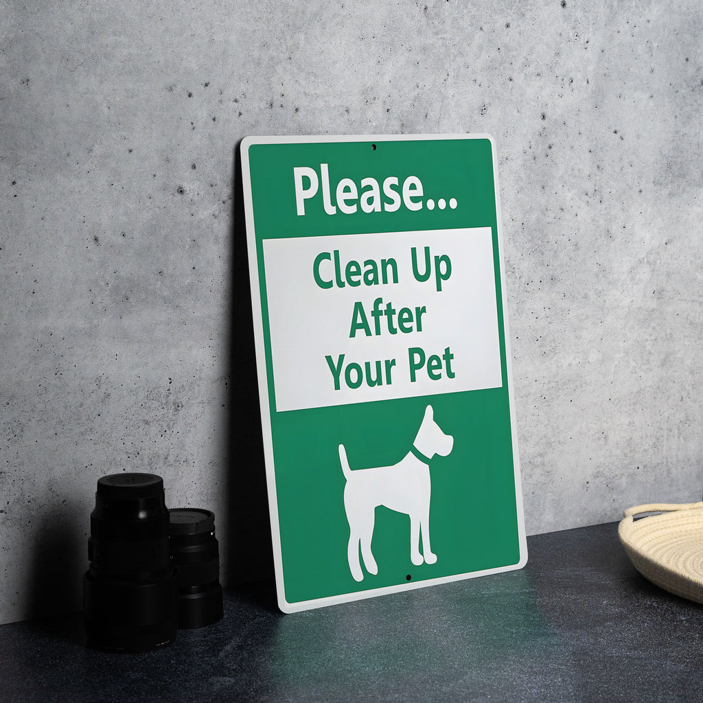 Dog Waste Sign - Eco Metal, Responsible Pet, Outdoor Etiquette — photo 3