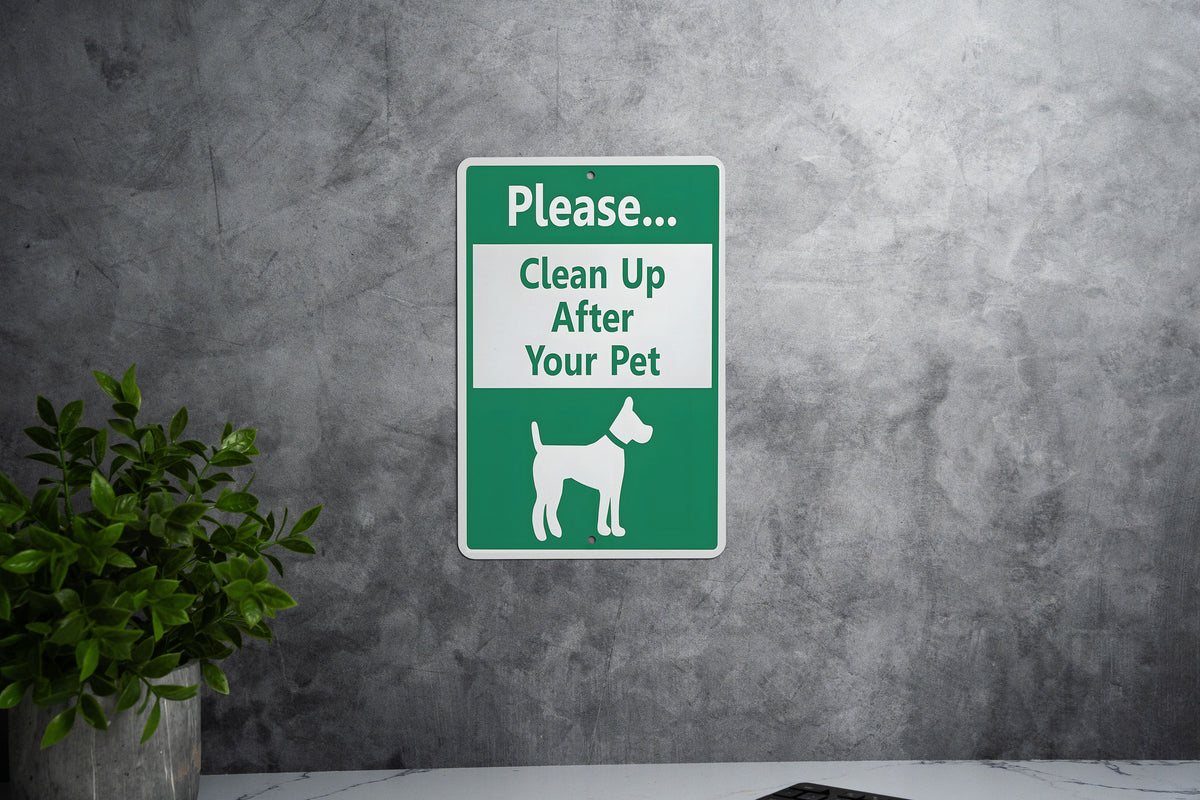 Dog Waste Sign - Eco Metal, Responsible Pet, Outdoor Etiquette — photo 5