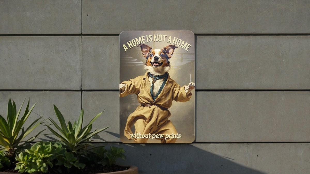 A Home is Not a Home Without Paw Prints Metal Sign, Pet Lover Decor, Animal Home Sign, Paw Print Wall Art, Pet Owner Gift — photo 4