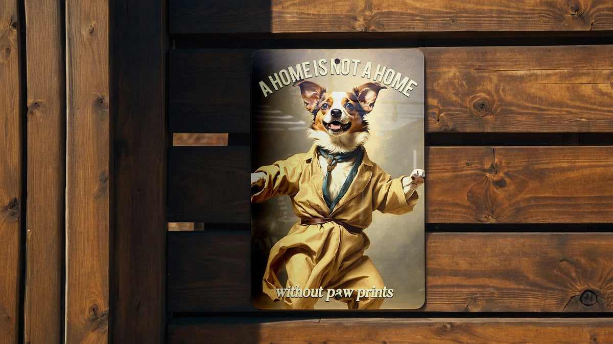 A Home is Not a Home Without Paw Prints Metal Sign, Pet Lover Decor, Animal Home Sign, Paw Print Wall Art, Pet Owner Gift — photo 5