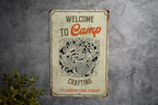 Welcome to Camp Crafting Metal Sign, Craft Room Welcome, DIY Camp Decor, Crafting Retreat Sign, Creative Getaway Art — photo 4