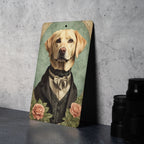 Victorian Portrait of a Labrador Retriever Metal Sign, Vintage Dog Art, Home Decor, Pet Lover Gift, Wall Hanging, Animal Portrait — photo 1