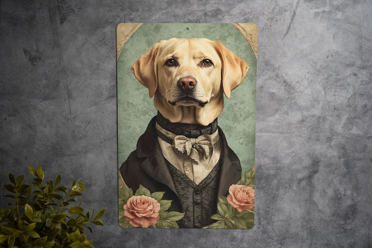 Victorian Portrait of a Labrador Retriever Metal Sign, Vintage Dog Art, Home Decor, Pet Lover Gift, Wall Hanging, Animal Portrait — photo 3