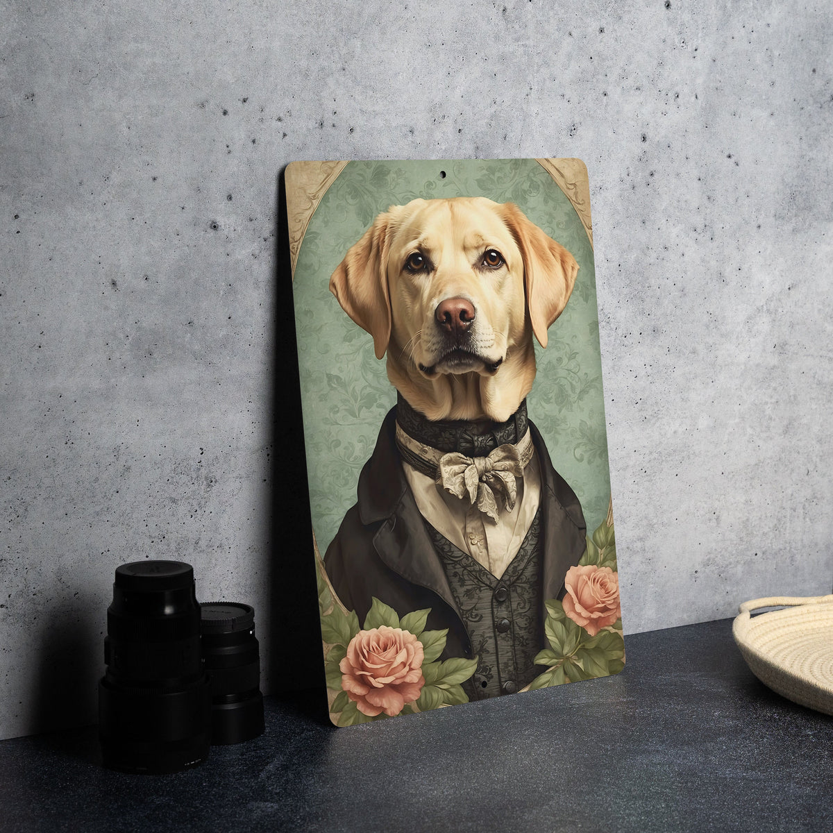 Victorian Portrait of a Labrador Retriever Metal Sign, Vintage Dog Art, Home Decor, Pet Lover Gift, Wall Hanging, Animal Portrait — photo 4