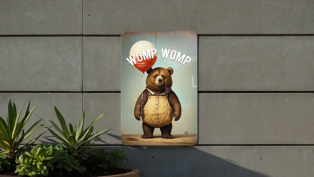 Womp Womp Metal Sign - Dismissive Humor, Funny Sound Effect, Cheeky Quote — photo 3