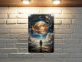 Astronaut Themed Planet Wall Art Metal Sign - Space Exploration, Cosmic Art, Sci-Fi Decor, Galaxy Design, Outer Space — photo 1