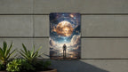 Astronaut Themed Planet Wall Art Metal Sign - Space Exploration, Cosmic Art, Sci-Fi Decor, Galaxy Design, Outer Space — photo 3