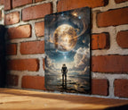 Astronaut Themed Planet Wall Art Metal Sign - Space Exploration, Cosmic Art, Sci-Fi Decor, Galaxy Design, Outer Space — photo 5