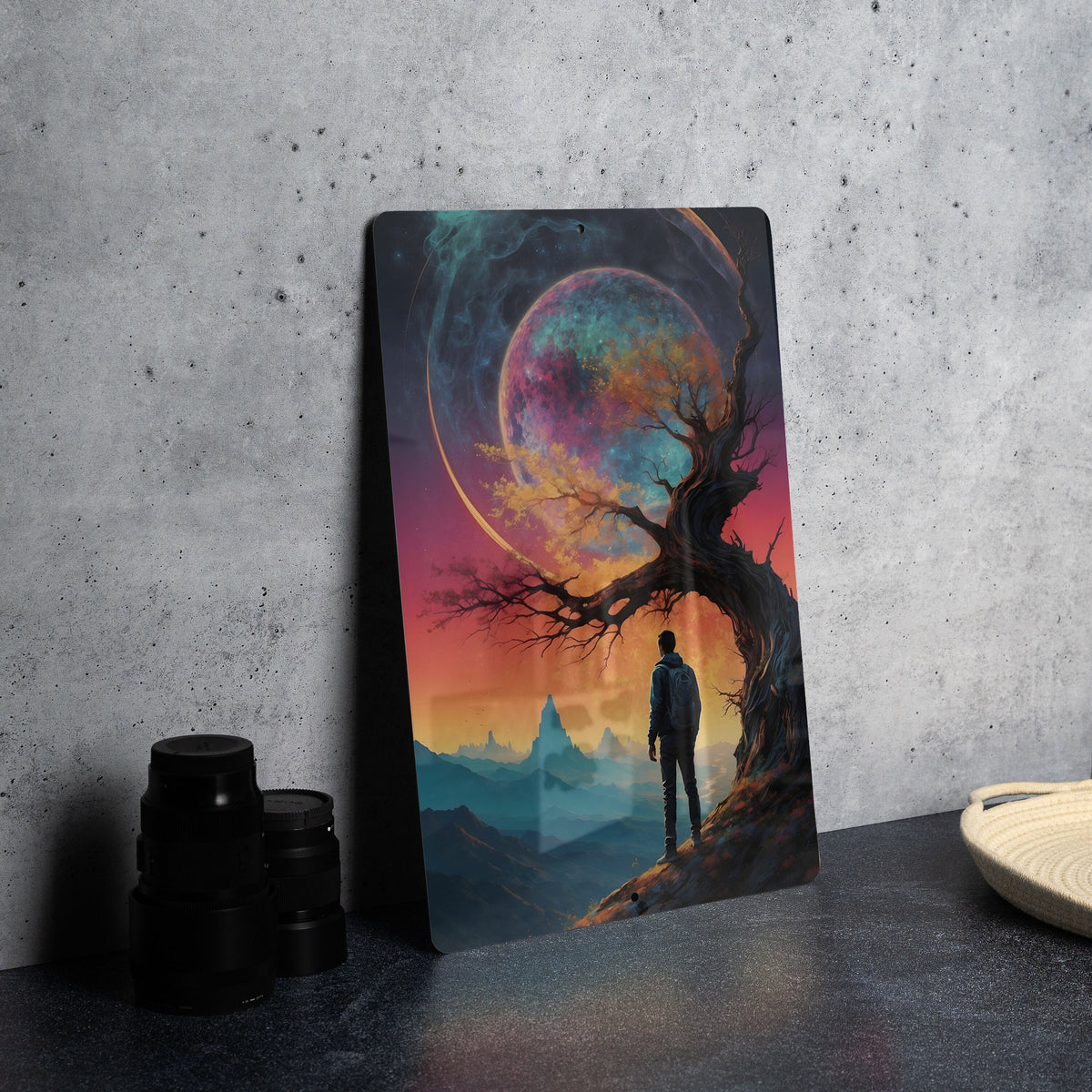 Sci-Fi Alien Themed Wall Art Metal Sign - Extraterrestrial Encounter, Space Beings, Cosmic Mystery, Alien Landscape, Future World — photo 8