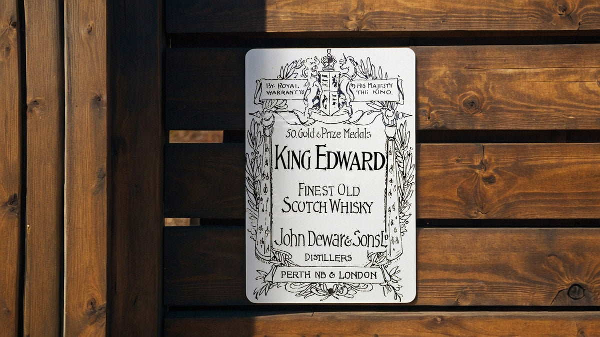 King Edward Scotch Whisky Vintage Metal Poster - Retro Liquor Ad, Bar Wall Decor — photo 1