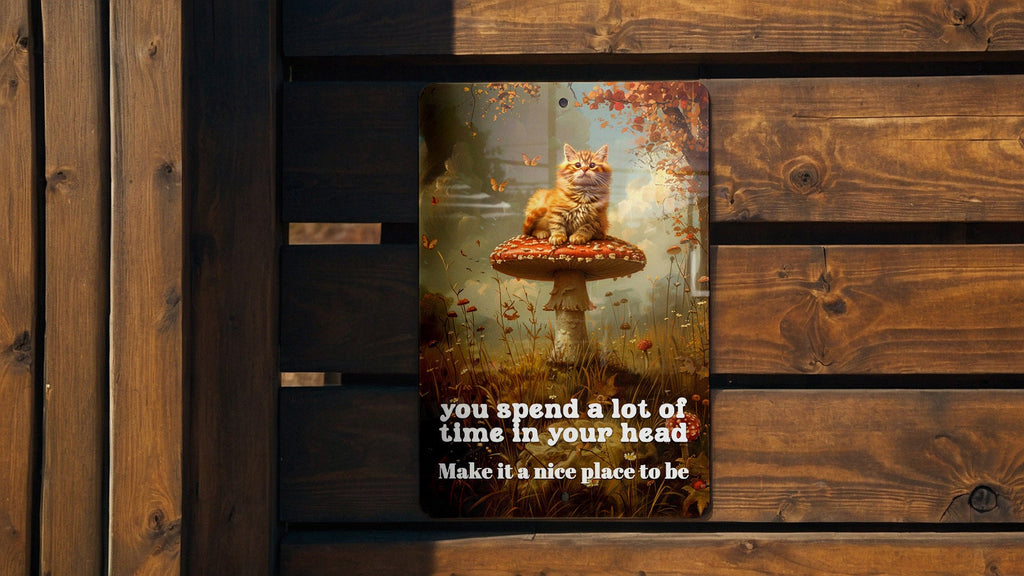 Nice Place in Your Head Metal Poster - Mental Wellness, Thoughtful Living, Mindful Quote, Inner Peace, Positive Mindset — photo 6
