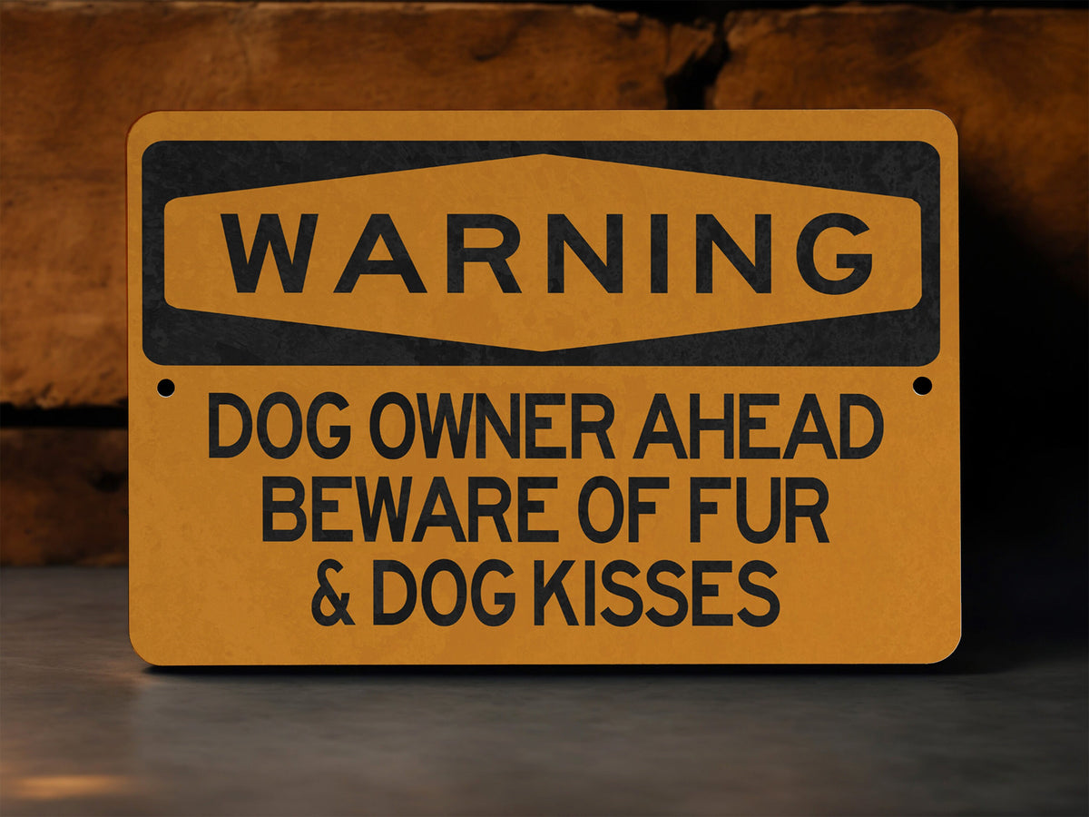 Warning Dog Owner Ahead Beware of Fur Metal Sign, Pet Hair Alert, Dog Lover Decor, Fur Everywhere Warning, Canine Caution Sign — photo 2