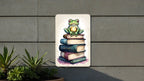 Frog on Books Wall Art Metal Sign - Whimsical Reading, Literary Frog, Book Lover's Dream, Enchanted Study, Magical Reading Nook — photo 4