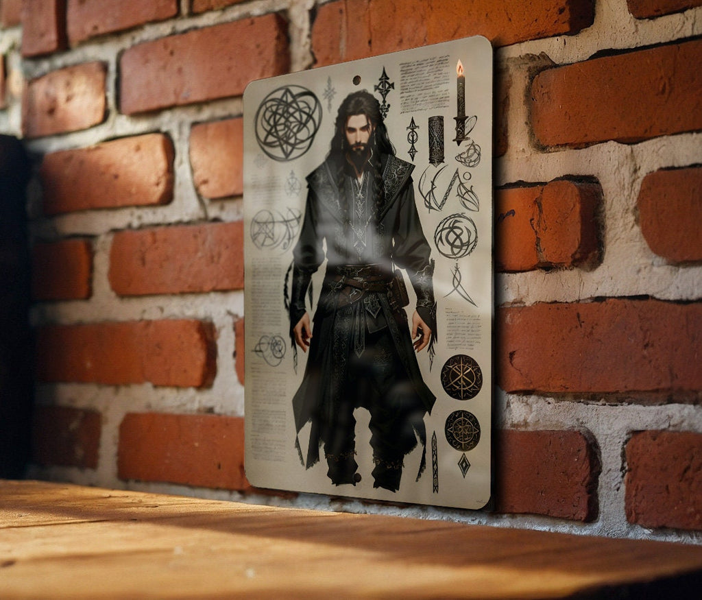 DnD Inspired Ninja Sketch Wall Art Metal Sign - Fantasy Stealth, RPG Warrior, Dungeon Explorer, Adventure Art, Role Play Decor — photo 3