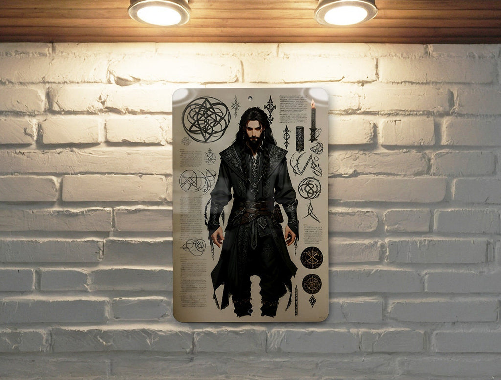 DnD Inspired Ninja Sketch Wall Art Metal Sign - Fantasy Stealth, RPG Warrior, Dungeon Explorer, Adventure Art, Role Play Decor — photo 5