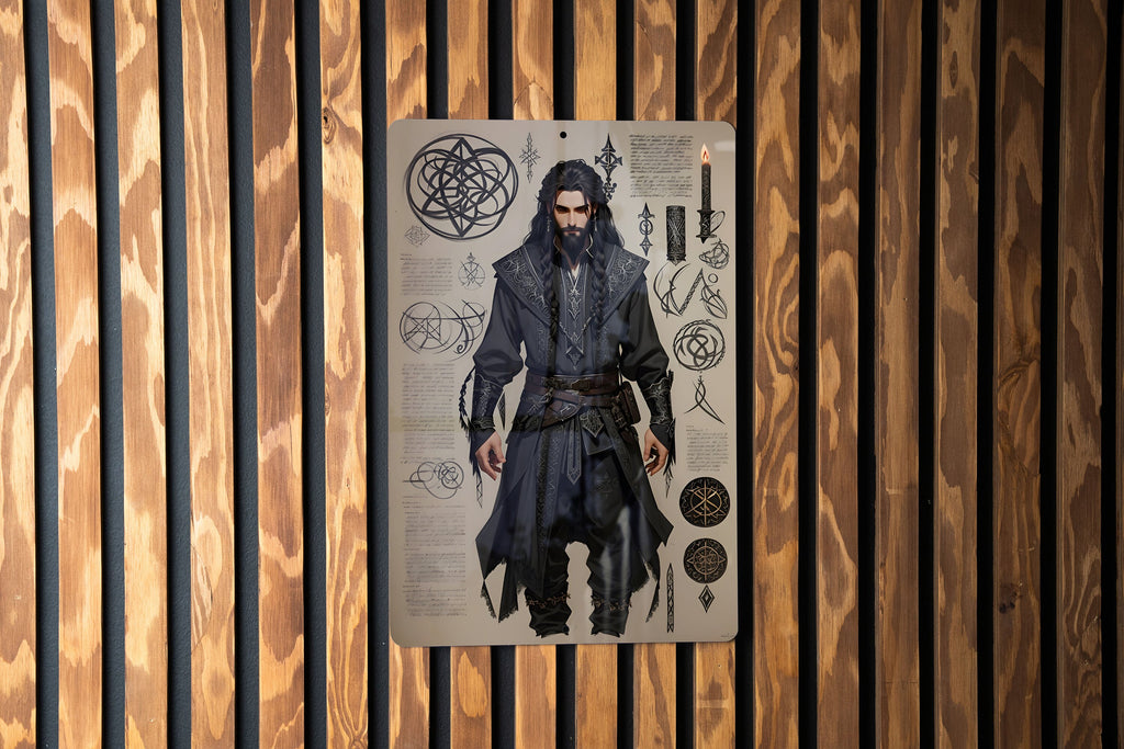 DnD Inspired Ninja Sketch Wall Art Metal Sign - Fantasy Stealth, RPG Warrior, Dungeon Explorer, Adventure Art, Role Play Decor — photo 6