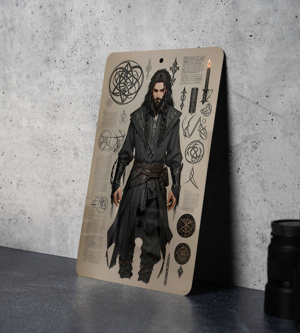 DnD Inspired Ninja Sketch Wall Art Metal Sign - Fantasy Stealth, RPG Warrior, Dungeon Explorer, Adventure Art, Role Play Decor — photo 7