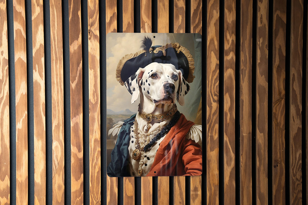 Victorian Fancy Dalmatian Metal Sign - Regal Spots, Noble Breed, Aristocratic Pose, Period Elegance, Spotted Companion Decor — photo 6