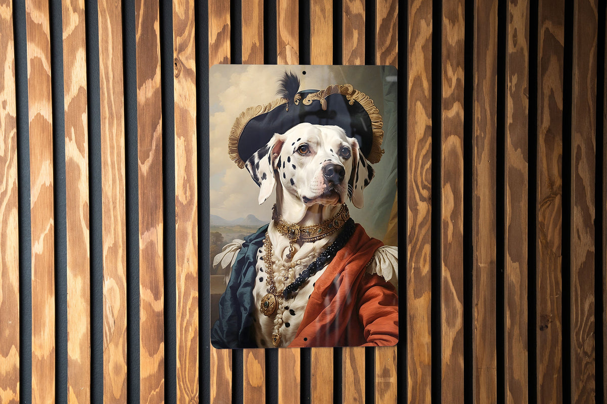 Victorian Fancy Dalmatian Metal Sign - Regal Spots, Noble Breed, Aristocratic Pose, Period Elegance, Spotted Companion Decor — photo 6