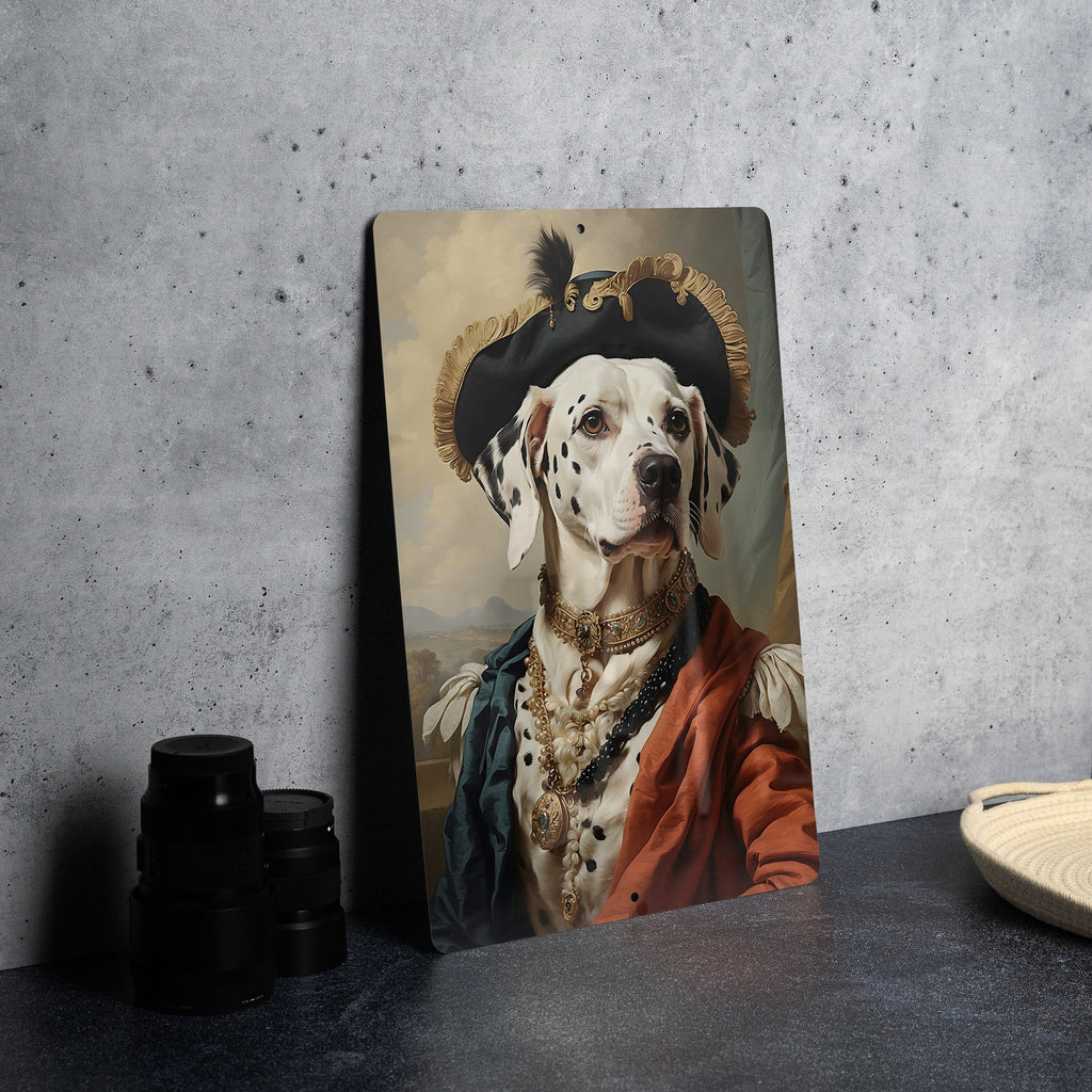 Victorian Fancy Dalmatian Metal Sign - Regal Spots, Noble Breed, Aristocratic Pose, Period Elegance, Spotted Companion Decor — photo 8