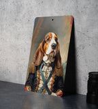 Victorian Warrior Basset Hound Metal Sign - Regal Hound, Noble Sentry, Period Guard, Aristocratic Basset, Historical Dog Decor — photo 6