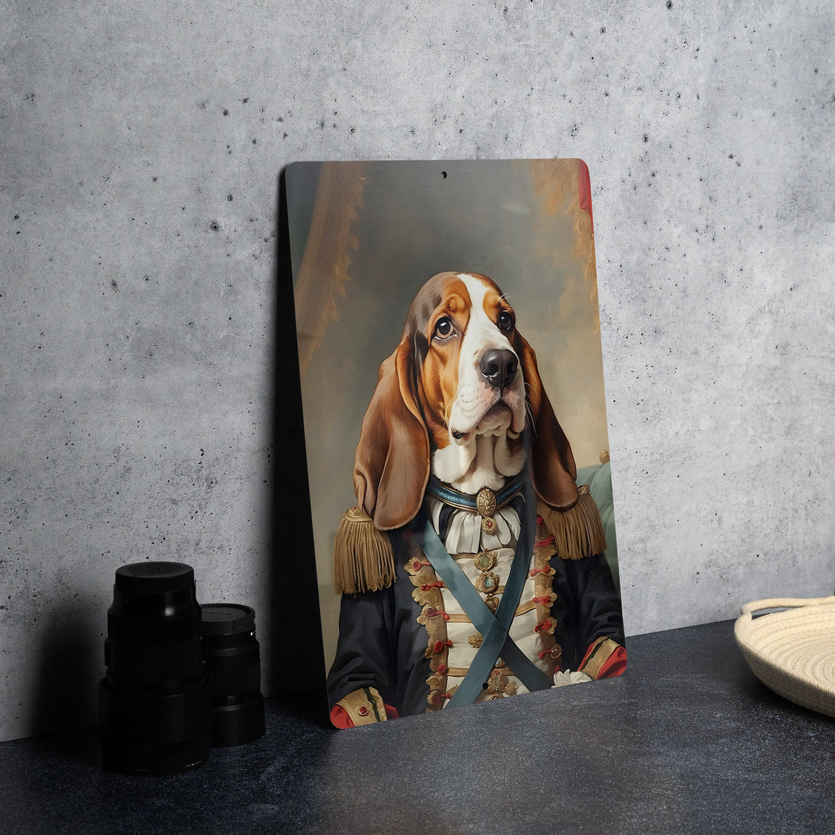 Victorian Warrior Basset Hound Metal Sign - Regal Hound, Noble Sentry, Period Guard, Aristocratic Basset, Historical Dog Decor — photo 7
