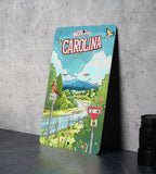 Retro Cartoon North Carolina with a Unique Metal Sign retro cartoons, North Carolina, metal sign, travel collectibles — photo 5