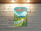 Retro Cartoon North Carolina with a Unique Metal Sign retro cartoons, North Carolina, metal sign, travel collectibles — photo 6