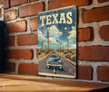 Retro Cartoon Visit Texas Metal Sign: Perfect Vintage DecorRetro Cartoon, Texas Metal Sign, Vintage Decor, Cartoon Visit, Texas Travel — photo 1
