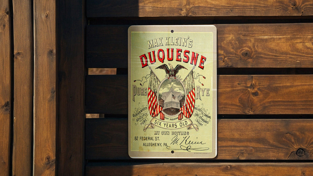 Max Kleins Duquesne Rye Metal Poster - Vintage Whiskey Ad, Classic Bar Decor — photo 1