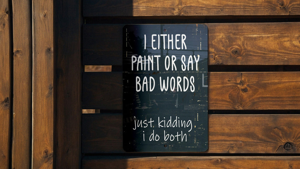 Artistic Metal Sign - Paint Splatter, Funny Quotes, Wall Decor, Creative Design, Home Art — photo 5