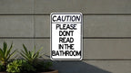 Metal Sign "Please Do Not Read in the Bathroom", Wall Decor, Home Signage, Bathroom Rules, Funny Artwork — photo 4