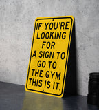 Motivational Gym Metal Sign, Workout Inspiration, Fitness Wall Decor, Home Gym Accessory, Exercise Room Art — photo 2