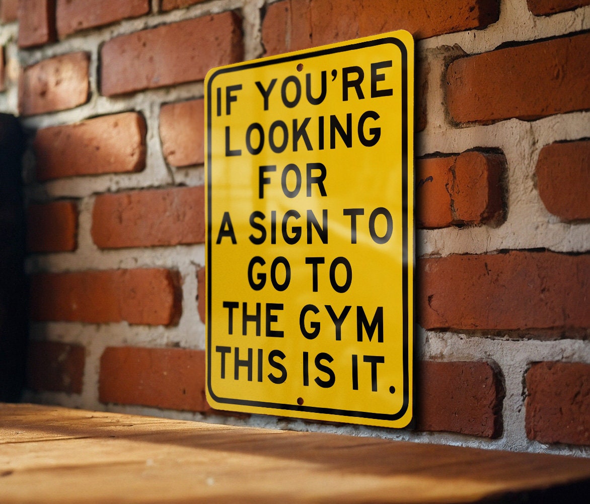 Motivational Gym Metal Sign, Workout Inspiration, Fitness Wall Decor, Home Gym Accessory, Exercise Room Art — photo 4