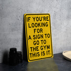 Motivational Gym Metal Sign, Workout Inspiration, Fitness Wall Decor, Home Gym Accessory, Exercise Room Art — photo 5