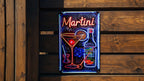 Retro Neon Style Martini Sign, Metal Wall Decor, Vintage Bar Sign, Home Bar Accessory, Cocktail Party Decor — photo 3